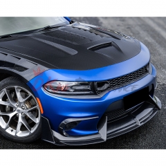 CMST Style Carbon Fiber Front Bumper Trim For Dodge Charger 2015-2023