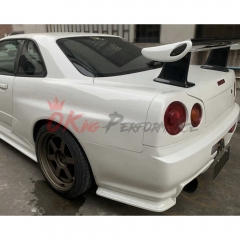GTT to GTR Nismo Z-tune Style Partial Carbon Fiber Full Set Body Kits For Nissan R34 GTT 1998-2002