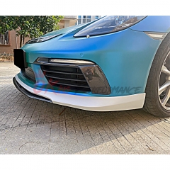TechArt Style Partial Carbon Fiber (CFRP) Front Lip For Porsche 718 Cayman Boxster 2016-2020