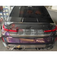 CSL Style Dry Carbon Fiber Rear Trunk Boot Lid For BMW G80 M3 2020-2024