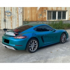 TechArt Style Carbon Fiber Side Skirt For Porsche 718 Cayman Boxster 2016-2020