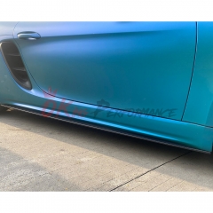 TechArt Style Carbon Fiber Side Skirt For Porsche 718 Cayman Boxster 2016-2020