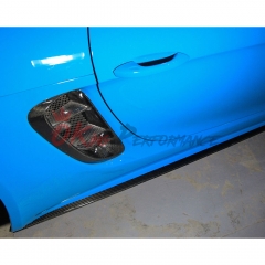 TechArt Style Carbon Fiber Side Skirt For Porsche 718 Cayman Boxster 2016-2020
