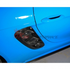 TechArt Style Carbon Fiber Side Vent For Porsche 718 Cayman Boxster 2016-2020