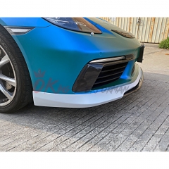 TechArt Style Partial Carbon Fiber (CFRP) Front Lip For Porsche 718 Cayman Boxster 2016-2020