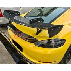 Dry Carbon Fiber Rear Spoiler For Porsche 718 Cayman Boxster Spyder 2016-2019