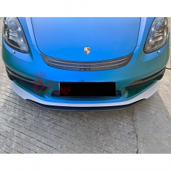 TechArt Style Partial Carbon Fiber (CFRP) Front Lip For Porsche 718 Cayman Boxster 2016-2020