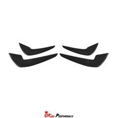 AC Style Dry Carbon Fiber Front Canards For BMW F87 M2 M2C 2016-2019