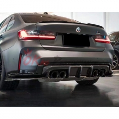 MT Style Dry Carbon Fiber Rear Splitter For BMW G80 M3 G82 M4 2020-2024