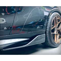 MP Style Dry Carbon Fiber Side Skirt Splitter For BMW F87 M2 M2C 2016-2019
