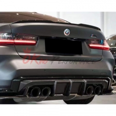 MT Style Dry Carbon Fiber Rear Diffuser For BMW G80 M3 G82 M4 2020-2024