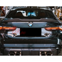 MT Style Dry Carbon Fiber Rear Spoiler For BMW G80 M3 G82 M4 2020-2024
