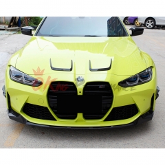 Dry Carbon Fiber Hood Vent Trims For BMW G80 M3 G82 M4 G83 2020-2024