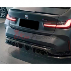 MT Style Dry Carbon Fiber Rear Diffuser For BMW G80 M3 G82 M4 2020-2024