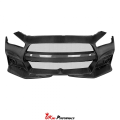 Blitz Style Carbon Fiber Front Bumper For Infiniti Q50 2013-2024