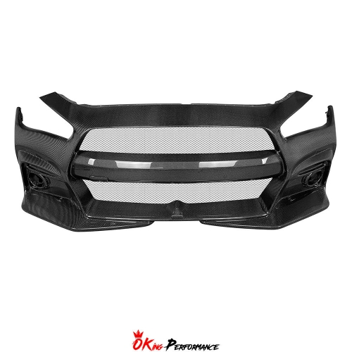 Blitz Style Carbon Fiber Front Bumper For Infiniti Q50 2013-2024