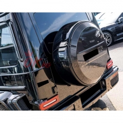 Brabx Style Dry Carbon Fiber Rear Spare Wheel Tire Cover For Mercedes Benz G-Class W465 G63 AMG W465 G500 G450 G550 G580 2024-ON
