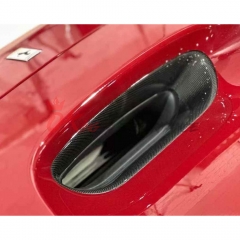 OEM Style Dry Carbon Fiber Hood Air Vents Trim For Ferrari F8 Tributo Spider 2019-2022