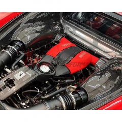 Dry Carbon Fiber Engine Bay Panels Set Replacement For Ferrari F8 Tributo 2019-2022