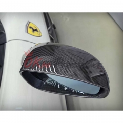 OEM Style Dry Carbon Fiber Side Mirror Housing For Ferrari F8 Tributo Spider 2019-2022