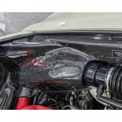 Dry Carbon Fiber Engine Bay Panels Set Replacement For Ferrari F8 Tributo 2019-2022