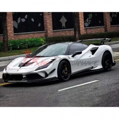 XX GT Style Dry Carbon Fiber Rear Spoiler For Ferrari F8 2019-2022