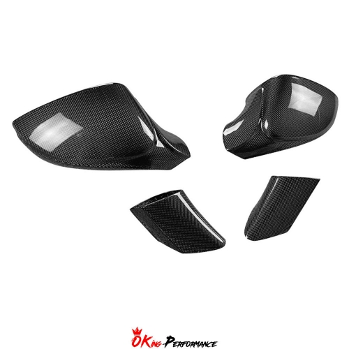 OEM Style Dry Carbon Fiber Side Mirror Housing For Ferrari F8 Tributo Spider 2019-2022