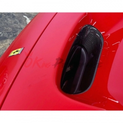 OEM Style Dry Carbon Fiber Hood Air Vents Trim For Ferrari F8 Tributo Spider 2019-2022