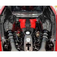 Dry Carbon Fiber Engine Bay Panels Set Replacement For Ferrari F8 Tributo 2019-2022