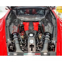 Dry Carbon Fiber Engine Bay Lock Latch Cover Replacement For Ferrari F8 Tributo Spider 2019-2022