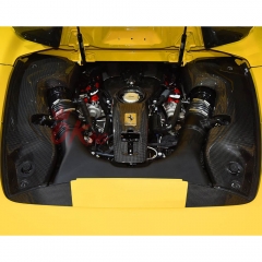 Dry Carbon Fiber Engine Bay Panels Set Replacement For Ferrari F8 Spider 2019-2022