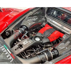 Dry Carbon Fiber Engine Bay Lock Latch Cover Replacement For Ferrari F8 Tributo Spider 2019-2022