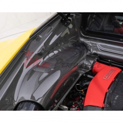 Dry Carbon Fiber Engine Bay Panels Set Replacement For Ferrari F8 Tributo 2019-2022