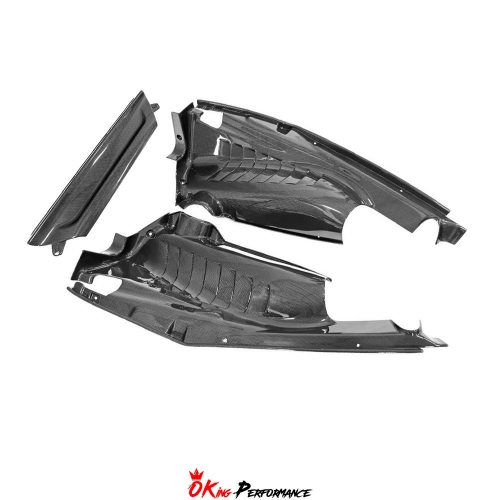Dry Carbon Fiber Engine Bay Panels Set Replacement For Ferrari F8 Tributo 2019-2022