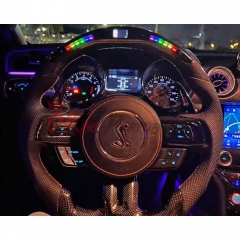 Customize Style Steering Wheel With LED Shift Light (perforated ) For Ford Mustang 2015-2017