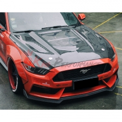 CMST V2 Transparent Style Carbon Fiber with Glass Hood For Ford Mustang 2015-2017