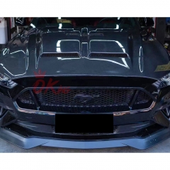 Super Snake Style Carbon Fiber Hood For Ford Mustang 2018-2023