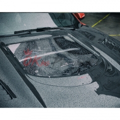 CMST V2 Transparent Style Carbon Fiber with Glass Hood For Ford Mustang 2015-2017