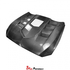 Transparent Style Carbon Fiber Hood For Ford Mustang Gen6 S550.2 2018-2023