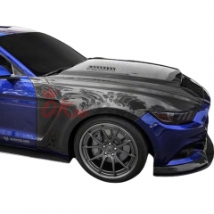 GT350 Style Carbon Fiber Front Fenders For Ford Mustang Gen6 S550.1 2015-2017