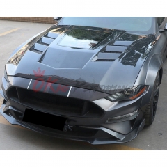 Transparent Style Carbon Fiber Hood For Ford Mustang Gen6 S550.2 2018-2023