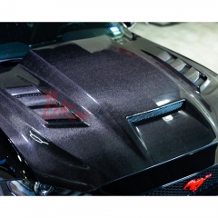 TF Style Carbon Fiber Hood For Ford Mustang Gen6 S550.2 2018-2023