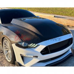 Supercharged Style Carbon Fiber Cowl Hood For Ford Mustang Gen6 S550.2 2018-2023