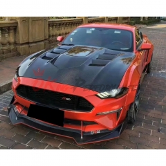 Transparent Style Carbon Fiber Hood For Ford Mustang Gen6 S550.2 2018-2023