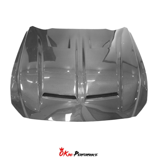 Super Snake Style Carbon Fiber Hood For Ford Mustang Gen6 S550.1 2015-2017