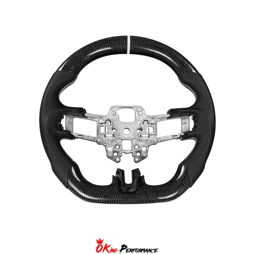 Customize Carbon Fiber Steering Wheel (leather) For Ford Mustang Gen6 S550.2 2018-2023