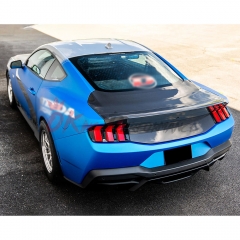 High Kick SA Style Carbon Fiber Rear Spoiler Trunk Base Lid For Ford Mustang Gen7 S650 2024-On