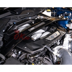 5.0L V8 Dry Carbon Fiber Engine Cover For Ford Mustang Gen7 S650 2024-On