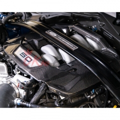 5.0L V8 Dry Carbon Fiber Engine Cover For Ford Mustang Gen7 S650 2024-On