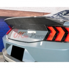 High Kick SA Style Carbon Fiber Rear Spoiler Trunk Base Lid For Ford Mustang Gen7 S650 2024-On